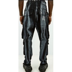 Kingz Siyah Sisli Kot Pantolon