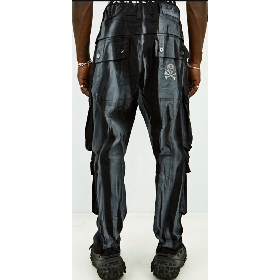 Kingz Siyah Sisli Kot Pantolon