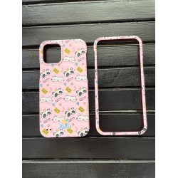 iPhone 12G Pro Kedi ve Panda Desenli Telefon Kılıfı