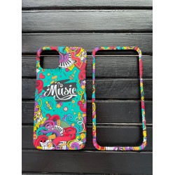 iPhone 13G Müzik ve Nota Desenli Telefon Kılıfı