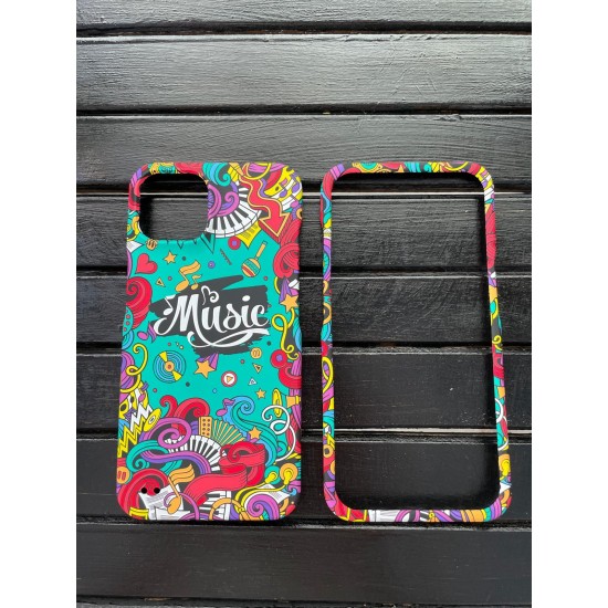 iPhone 13G Müzik ve Nota Desenli Telefon Kılıfı