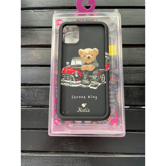 iPhone 14 Pro Max Street King Ayı Desenli Telefon Kılıfı