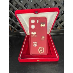 Xiaomi RM 13 C Silikon Kiraz & Çilek & Çiçek Desenli Telefon Kılıfı