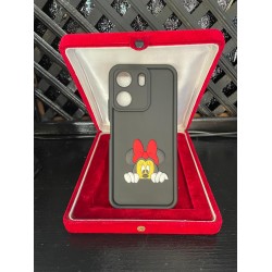 Xiaomi RM 13 C Silikon Minnie Mouse Desenli Telefon Kılıfı