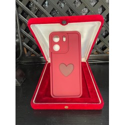 Xiaomi RM 13 C Silikon Kalp Desenli Telefon Kılıfı