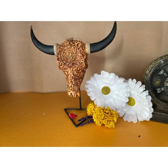 İşlemeli Boğa Kafası