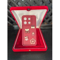 Xiaomi RM Note 13 Pro 5G Silikon Kiraz & Çilek & Çiçek Desenli Telefon Kılıfı