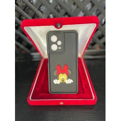 Xiaomi RM Note 12 Pro 5G Silikon Minnie Saklanıyor Desenli Telefon Kılıfı