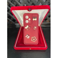 Xiaomi RM Note 12 Pro 5G Silikon Kiraz & Çilek & Çiçek Desenli Telefon Kılıfı